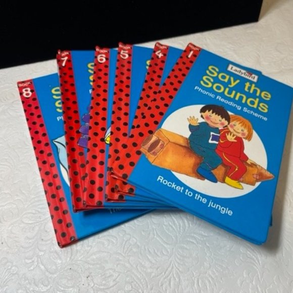 ‘Say The Sounds’ Phonics Books Ladybird (Part Set: Books 1,4,5,6,7,8) - Picture 1 of 9